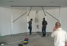 焦作電廠LED全彩屏火熱施工中！